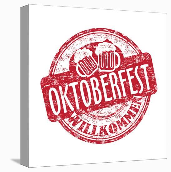 Oktoberfest Grunge Rubber Stamp-oxlock-Stretched Canvas