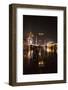 Oktoberfest 'Wiesn' by night, lights in the rain-Christine Meder stage-art.de-Framed Photographic Print