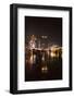 Oktoberfest 'Wiesn' by night, lights in the rain-Christine Meder stage-art.de-Framed Photographic Print