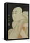 Okubi-E Portrait of the Actor Sawamura Sojuro III in the Role of Taira No Kiyomori-Kunimasa-Framed Stretched Canvas