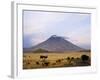 Ol Doinyo Lengai, the Maasai's Mountain of God, in Early Morning Sunlight, Tanzania-Nigel Pavitt-Framed Photographic Print