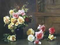 A Still Life of Roses and Clematis-Olaf August Hermansen-Photographic Print