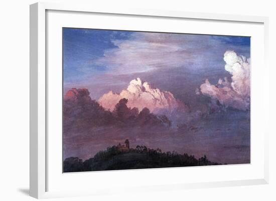 Olana in the Clouds-Frederic Edwin Church-Framed Art Print