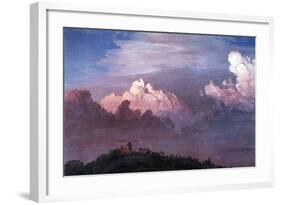 Olana in the Clouds-Frederic Edwin Church-Framed Art Print