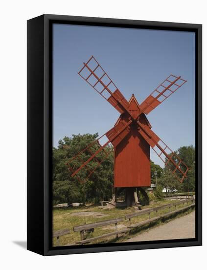 Oland Windmill, Skansen, Stockholm, Sweden, Scandinavia, Europe-Rolf Richardson-Framed Stretched Canvas