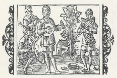 Piper Performs with Players of Three Types of Stringed Instruments, a Rebec a Lute and a Harp-Olaus Magnus-Art Print