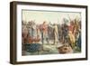 Olav Trygvasson is chosen to be king of Oreting, 1859 watercolor on paper-Peter Nicolai Arbo-Framed Giclee Print