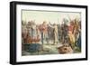 Olav Trygvasson is chosen to be king of Oreting, 1859 watercolor on paper-Peter Nicolai Arbo-Framed Giclee Print