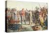 Olav Trygvasson is chosen to be king of Oreting, 1859 watercolor on paper-Peter Nicolai Arbo-Stretched Canvas