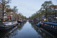 The Netherlands, Holland, Amsterdam, rear-view mirror, motorbike, night-olbor-Photographic Print