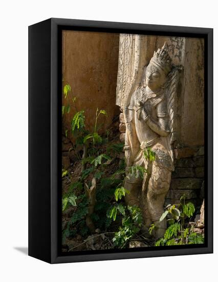 Old Abandoned Buddhist Temples in the Inle Lake Region, Shan State, Myanmar-Julio Etchart-Framed Stretched Canvas