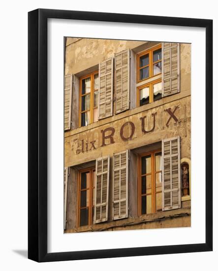 Old Advertising Sign on the Side of a Building, Aix-En-Provence, Bouches-Du-Rhone, Provence, France-Peter Richardson-Framed Photographic Print