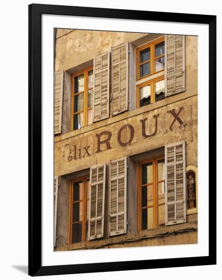 Old Advertising Sign on the Side of a Building, Aix-En-Provence, Bouches-Du-Rhone, Provence, France-Peter Richardson-Framed Photographic Print