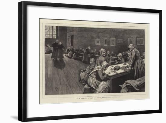 Old Age, a Study at the Westminster Union-Hubert von Herkomer-Framed Giclee Print