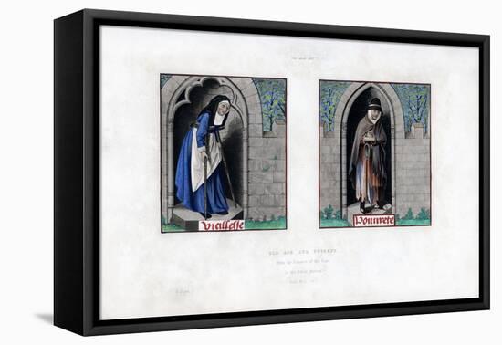 Old Age and Poverty, C1480-Henry Shaw-Framed Stretched Canvas