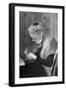 Old Age Essay: Woman Knitting-null-Framed Photographic Print