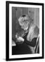 Old Age Essay: Woman Knitting-null-Framed Photographic Print