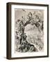 Old Allegoric Illustration Of Mardi Gras (Fat Tuesday) During Carnival Celebrations In Paris-marzolino-Framed Art Print