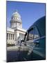 Old American Car Parked Near the Capitolio Building, Havana, Cuba, West Indies, Central America-Martin Child-Mounted Photographic Print