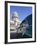 Old American Car Parked Near the Capitolio Building, Havana, Cuba, West Indies, Central America-Martin Child-Framed Photographic Print