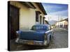 Old American Car Parked on Cobbled Street, Trinidad, Cuba, West Indies, Central America-Lee Frost-Stretched Canvas