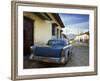 Old American Car Parked on Cobbled Street, Trinidad, Cuba, West Indies, Central America-Lee Frost-Framed Photographic Print