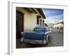 Old American Car Parked on Cobbled Street, Trinidad, Cuba, West Indies, Central America-Lee Frost-Framed Photographic Print