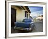Old American Car Parked on Cobbled Street, Trinidad, Cuba, West Indies, Central America-Lee Frost-Framed Photographic Print