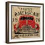 Old American Car Vintage Classic Retro Man T Shirt Graphic Design-emeget-Framed Art Print