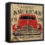 Old American Car Vintage Classic Retro Man T Shirt Graphic Design-emeget-Framed Stretched Canvas