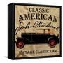 Old American Car Vintage Classic Retro Man T Shirt Graphic Design-emeget-Framed Stretched Canvas