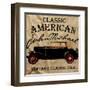 Old American Car Vintage Classic Retro Man T Shirt Graphic Design-emeget-Framed Art Print