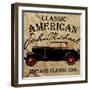 Old American Car Vintage Classic Retro Man T Shirt Graphic Design-emeget-Framed Art Print