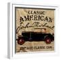 Old American Car Vintage Classic Retro Man T Shirt Graphic Design-emeget-Framed Art Print