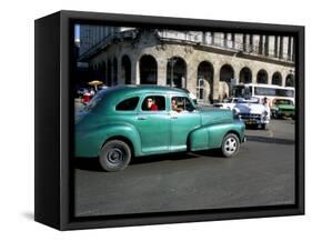 Old American Cars, Havana, Cuba, West Indies, Central America-R H Productions-Framed Stretched Canvas