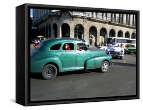 Old American Cars, Havana, Cuba, West Indies, Central America-R H Productions-Framed Stretched Canvas