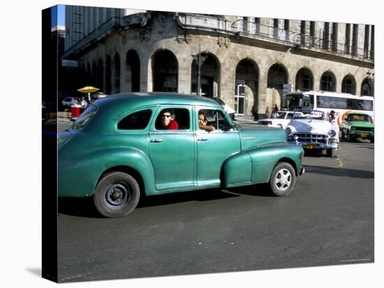 Old American Cars, Havana, Cuba, West Indies, Central America-R H Productions-Stretched Canvas