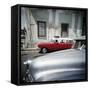 Old American Cars Operating as Private Taxis, Havana, Cuba, West Indies, Central America-Lee Frost-Framed Stretched Canvas