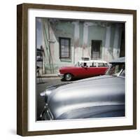 Old American Cars Operating as Private Taxis, Havana, Cuba, West Indies, Central America-Lee Frost-Framed Photographic Print