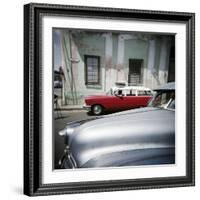 Old American Cars Operating as Private Taxis, Havana, Cuba, West Indies, Central America-Lee Frost-Framed Photographic Print