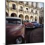Old American Cars Operating as Private Taxis, Havana, Cuba, West Indies, Central America-Lee Frost-Mounted Photographic Print