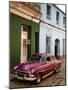 Old American Vintage Car, Trinidad, Sancti Spiritus Province, Cuba, West Indies-Yadid Levy-Mounted Photographic Print