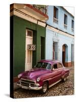 Old American Vintage Car, Trinidad, Sancti Spiritus Province, Cuba, West Indies-Yadid Levy-Stretched Canvas