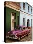 Old American Vintage Car, Trinidad, Sancti Spiritus Province, Cuba, West Indies-Yadid Levy-Stretched Canvas