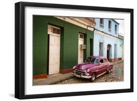 Old American Vintage Car, Trinidad, Sancti Spiritus Province, Cuba, West Indies-Yadid Levy-Framed Photographic Print