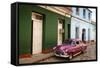 Old American Vintage Car, Trinidad, Sancti Spiritus Province, Cuba, West Indies-Yadid Levy-Framed Stretched Canvas