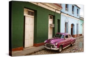 Old American Vintage Car, Trinidad, Sancti Spiritus Province, Cuba, West Indies-Yadid Levy-Stretched Canvas