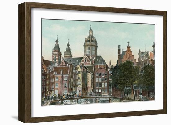 Old Amsterdam, Holland-null-Framed Art Print