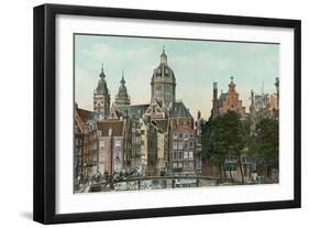 Old Amsterdam, Holland-null-Framed Art Print