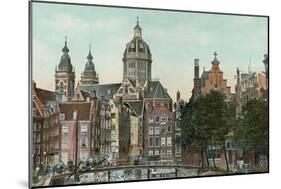 Old Amsterdam, Holland-null-Mounted Art Print